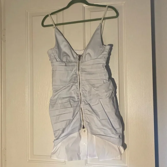 NWT ALEXANDER WANG Ruched Front Zipper Cami Dress 10 $650